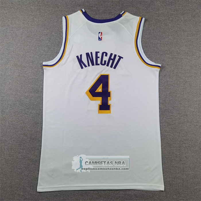 Camiseta Los Angeles Lakers Dalton Knecht NO 4 Association 2024-25 Blanco